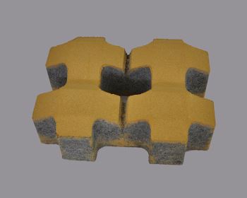 井字形黃色植草磚