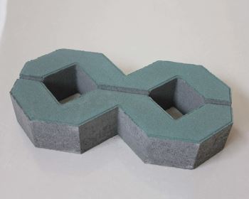 井字形青灰色植草磚